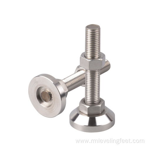 Adjustable leveling feet for machine metal leveling feet